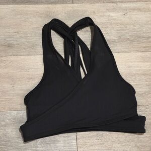 Fabletics - Black Women's Cross-Back Active Bralette with Side Cutout - Small